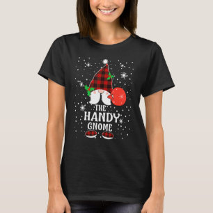 Handy Gnome Buffalo Plaid Matching Family Christma T-Shirt