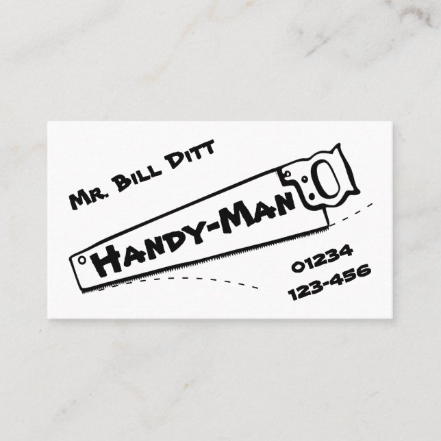 Handy-Man Business Card (Front)