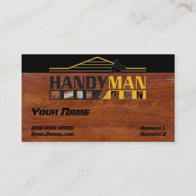 Handy Man Business card (Front)