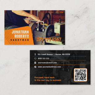 Handy Man Construction Contractor Business Card