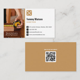 Handy Man   Construction   Contractor Business Card