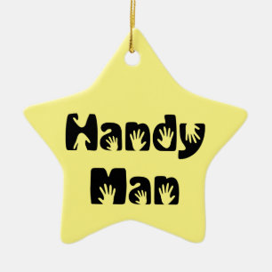 Handy Man   T-Shirt Ceramic Ornament