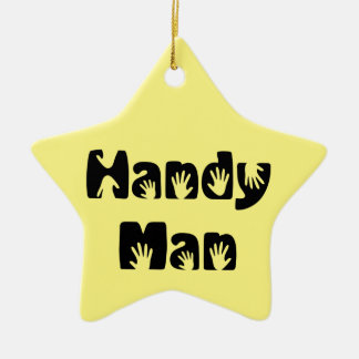 Handy Man   T-Shirt Ceramic Ornament