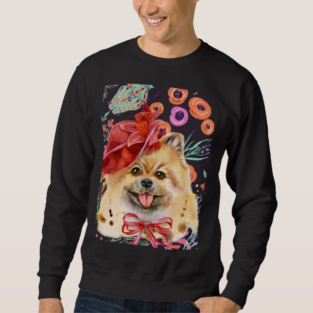 Handy Pomeranian Ready For Valentines Sweatshirt (Front)