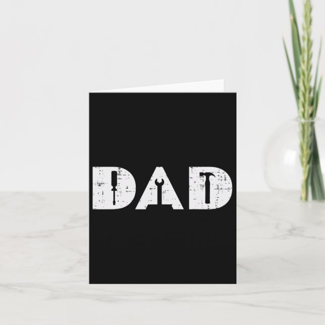 Handy Tools Funny Fathers Day Mechanic Daddy Papa  Card (Front)