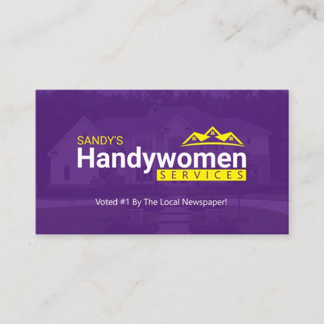 Handy Women Business Cards - Home Business (Front)