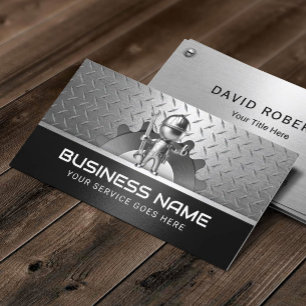 Handyman Auto Repair Service Metal Mechanic Business Card
