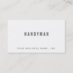 Handyman [Black Faux Letterpress Style] Business Card