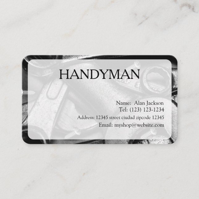 HANDYMAN Business card editable (Front)