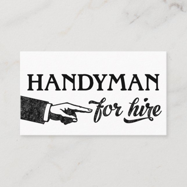 Handyman Business Cards - Cool Vintage (Front)