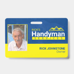 Handyman Business Metal Clip Badge - Home Business ID Badge