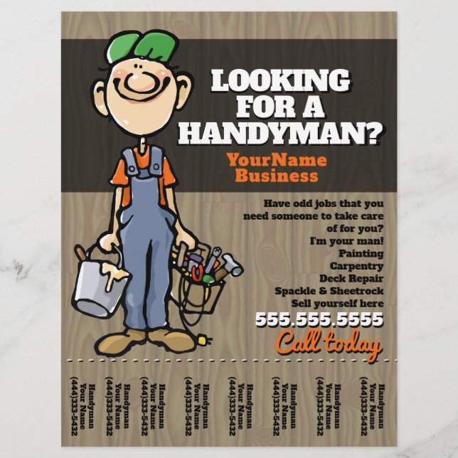 Handyman Carpenter Plumber Painter Earn Money Flyer (Front)
