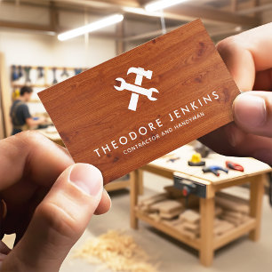 Handyman Carpenter Repair & Maintenance Service Business Card