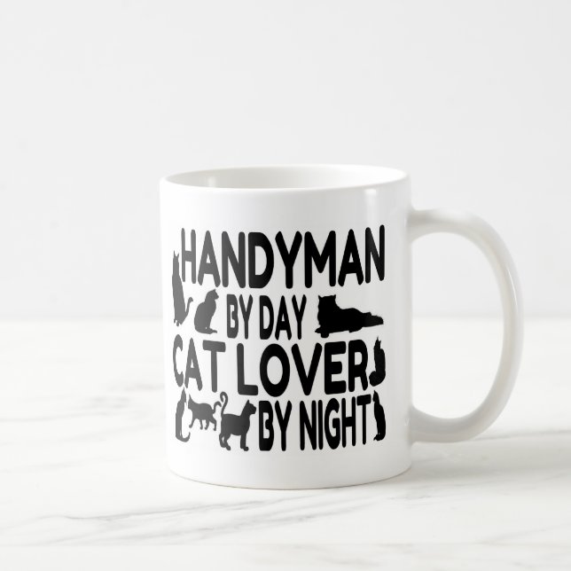 Handyman Cat Lover Coffee Mug (Right)