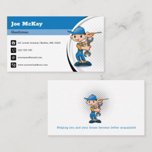 Handyman Construction Contractor Business Card