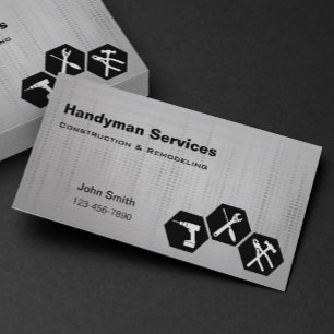Handyman construction remodeling business cards