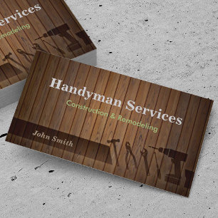 Handyman construction remodeling business cards