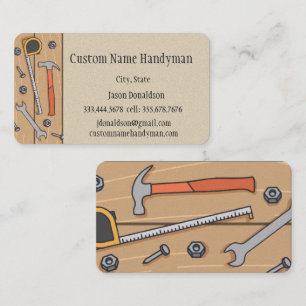 Handyman Custom Business Cards