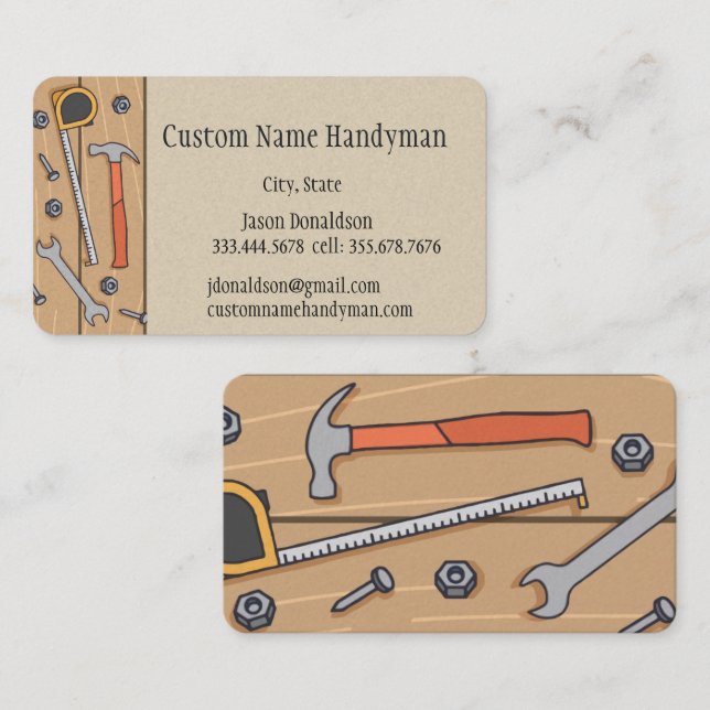 Handyman Custom Business Cards (Front/Back)