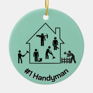 Handyman Design Ceramic Ornament