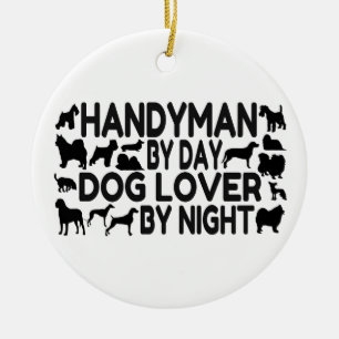Handyman Dog Lover Ceramic Ornament