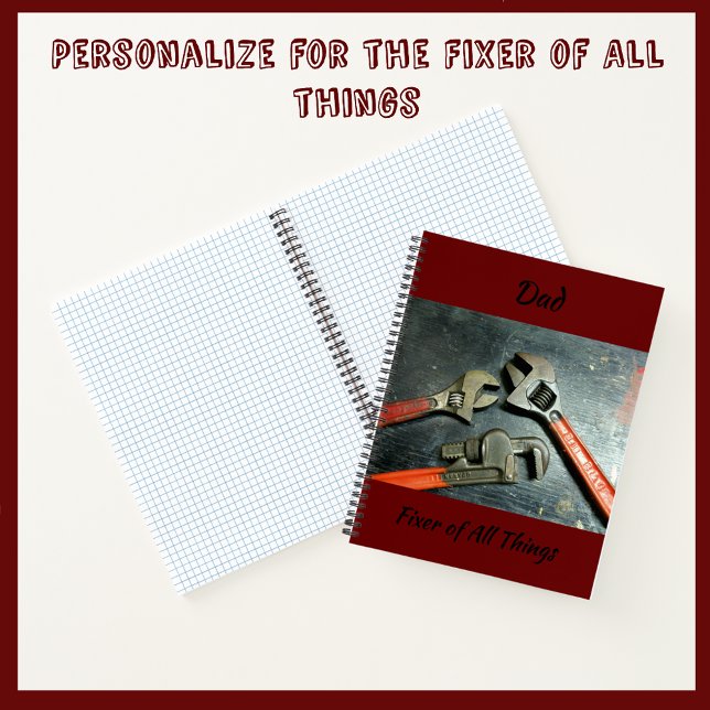 Handyman Fixer of All Things Red Handled Wrenches  Notebook (Creator Uploaded)
