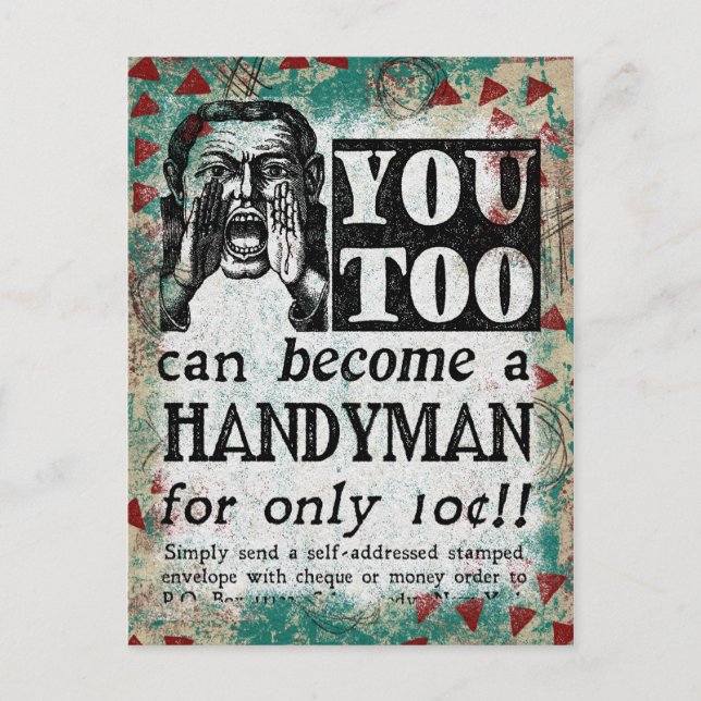 Handyman - Funny Vintage Retro Postcard (Front)