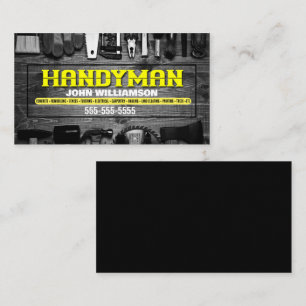 Handyman Hammer and nails Business Card