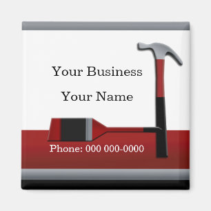 Handyman Hammer and Paintbrush Magnet