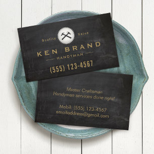 Handyman Hammer Saw Construction Business Card