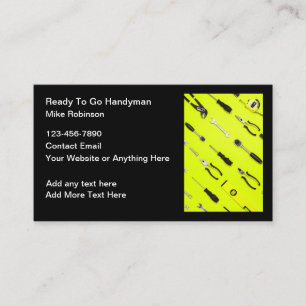 Handyman Hand Tools Theme Business Cards