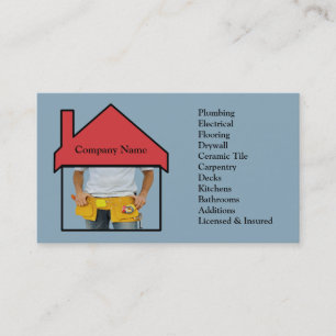 Handyman Home Remodeling Business Card