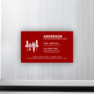 Handyman Home Repair Magnetic Business Card