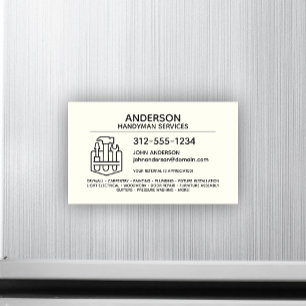 Handyman Home Repair Magnetic Business Card