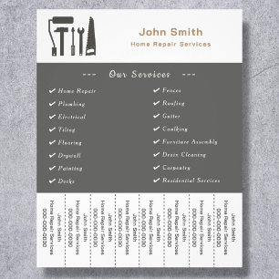Handyman & Home Repair Tear Off Strips Flyer