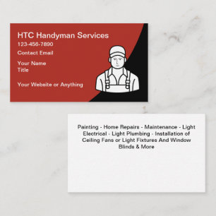 Handyman Home Services Business Cards Modern