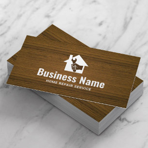 Handyman House Repair Carpentry Construction Wood Business Card