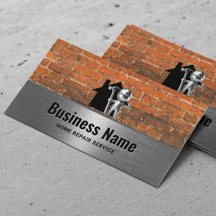 Handyman House Repair Service Professional Worker Business Card