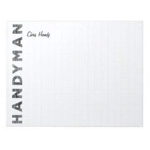 Handyman [Letterpress Style] Notepad