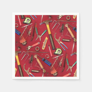 Handyman maintenance and contractor hand tools napkin
