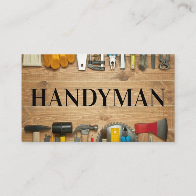 Handyman, Maintenance Business Card (Front)
