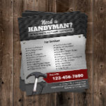 Handyman Maintenance Service Professional Metal Flyer<br><div class="desc">Professional Handyman Repair Maintenance Service Metallic Flyers.</div>
