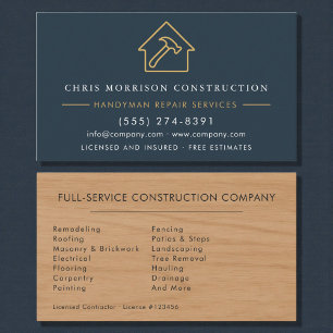 Handyman Modern Wood Texture Business Card