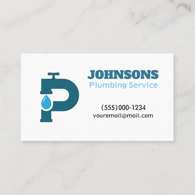 Handyman Plumber Maintenance Service Business Card (Front)