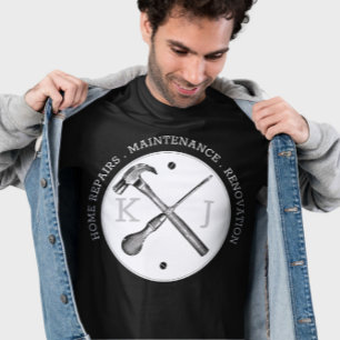 Handyman Professional Custom Monogram Logo Service T-Shirt