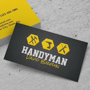 Handyman Professional House Repair Service Gold Business Card