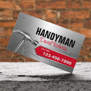 Handyman Professional Repair & Maintenance Metal Business Card
