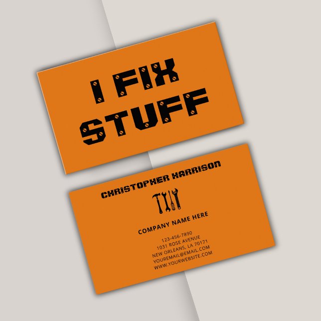 Handyman Professional Repair Maintenance Service  Business Card (Creator Uploaded)