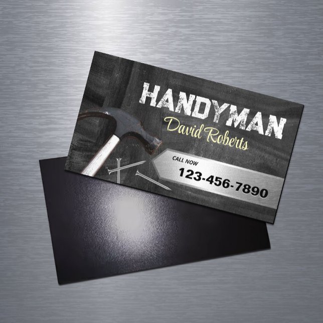 Handyman Professional Repair & Maintenance Service Magnetic Business Card (Creator Uploaded)