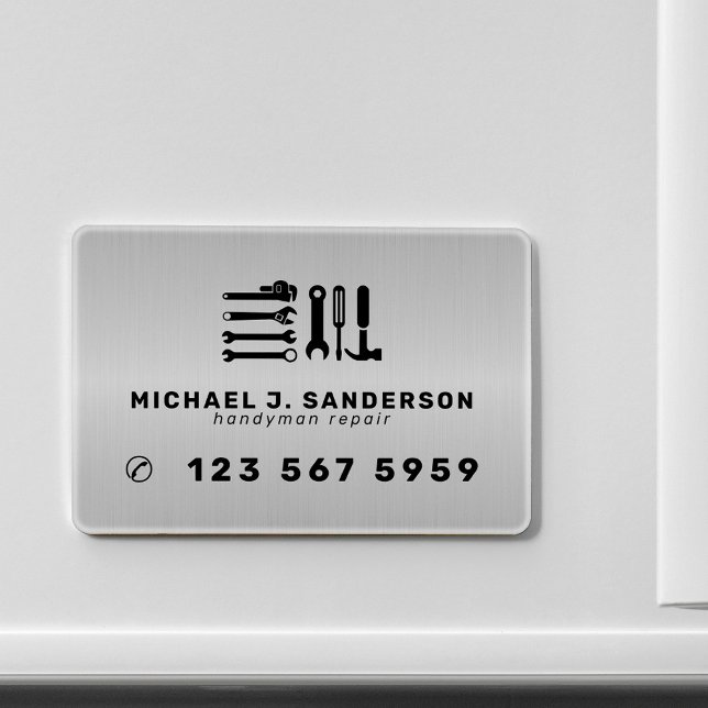 Handyman professional repair services metal magnet (Creator Uploaded)